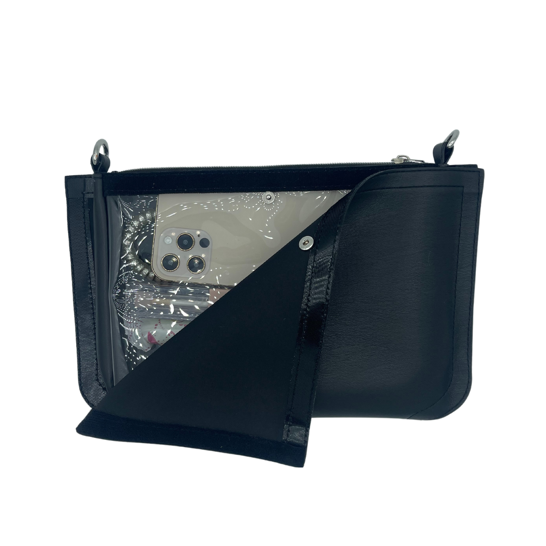 Caitie G- Bundle: Smooth Black Purse Set + Black Stashie-