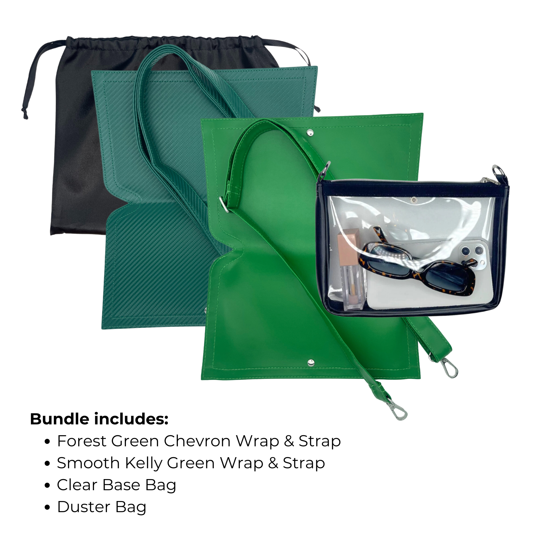 Caitie G- Bundle: Forest Green Chevron & Smooth Kelly Green-