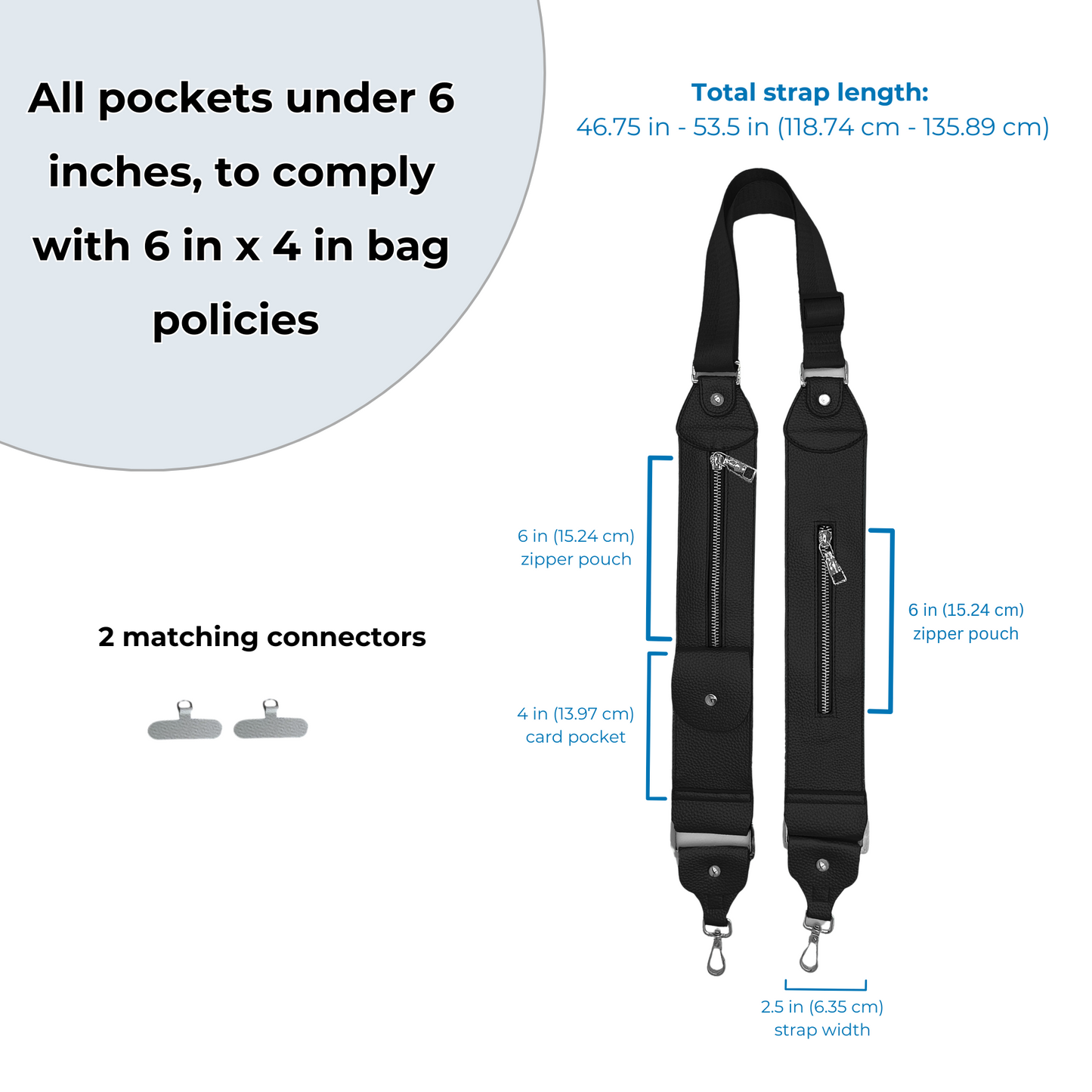 Caitie G- Bundle: Smooth Black Purse Set + Black Stashie-