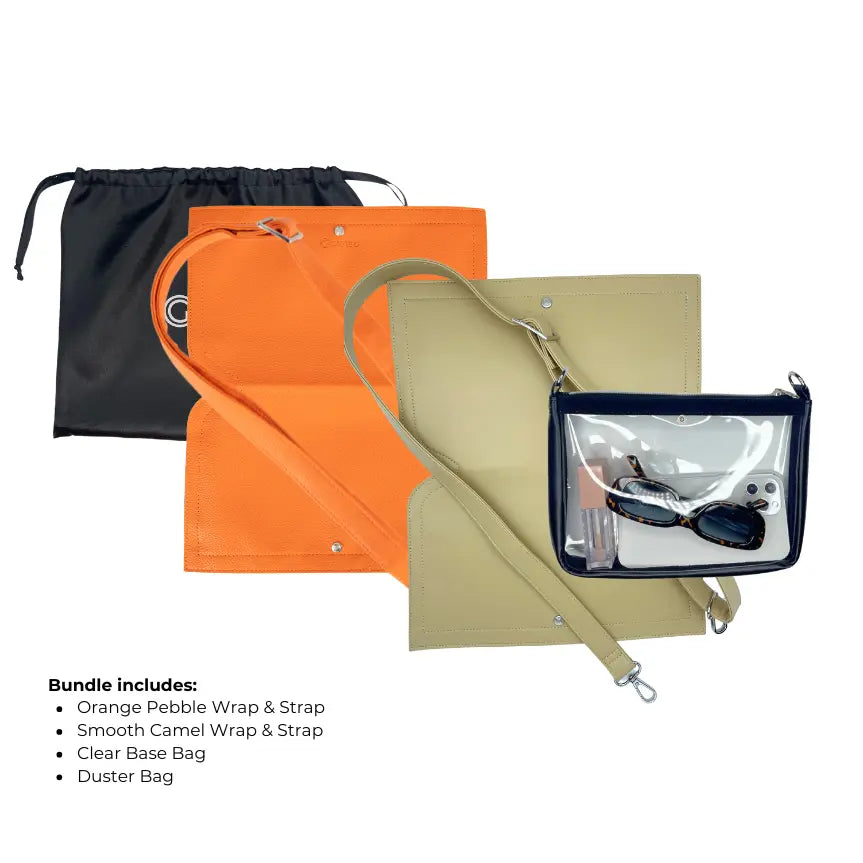 Caitie G- Bundle: Smooth Camel & Orange Pebble-