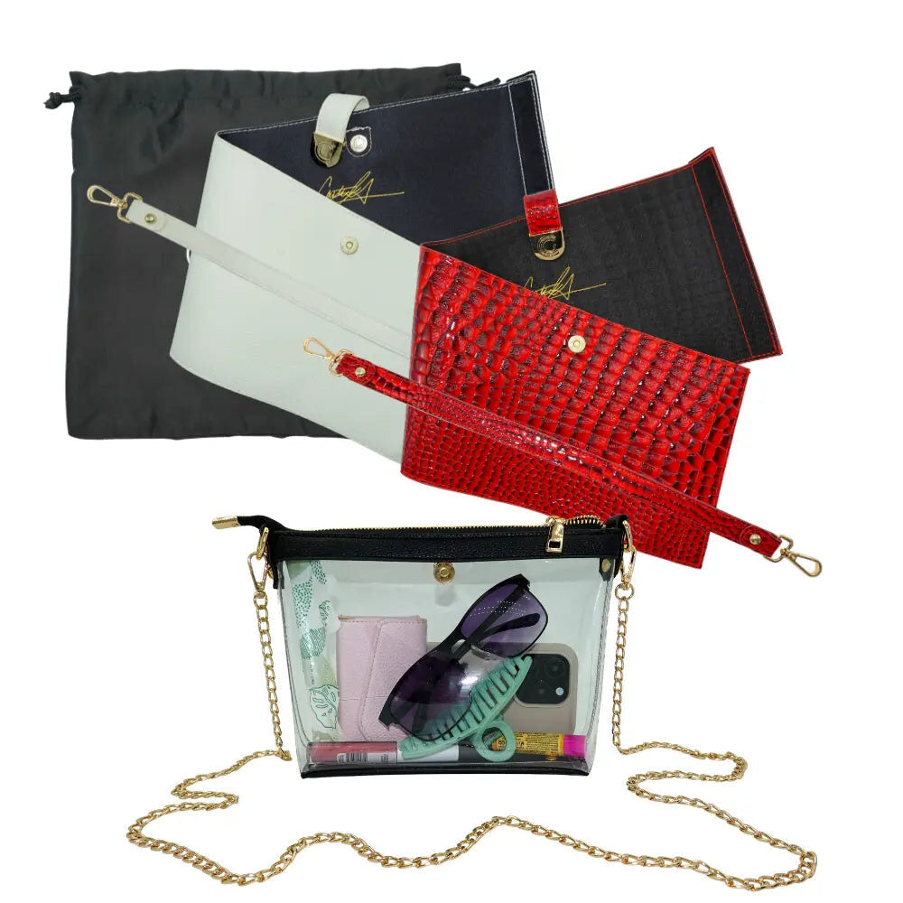 Red Alligator + Ivory Pebble Signature Series Bundle
