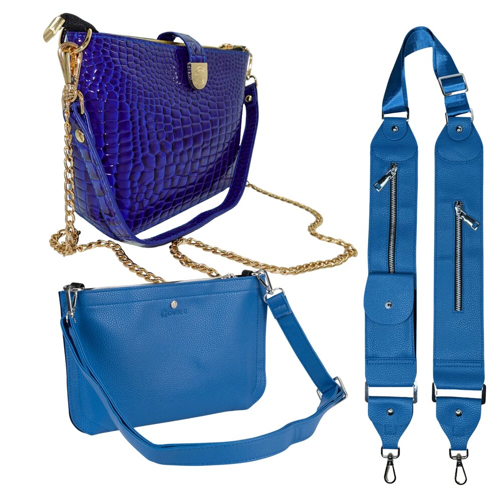 Royal Blue Alligator + Royal Blue Pebble + Royal Blue Stashie Signature Series Bundle + Stashie