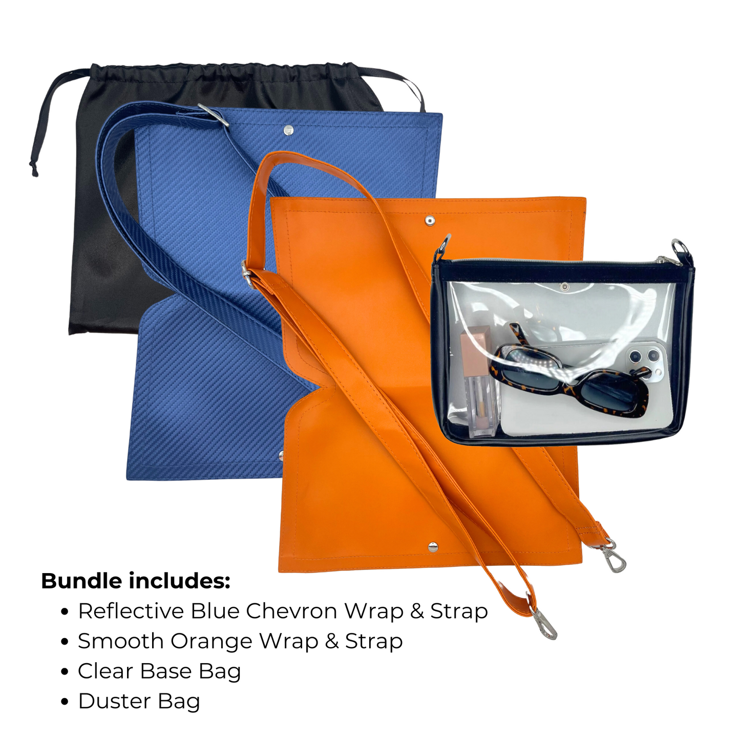 Bundle: Reflective Blue Chevron & Smooth Orange