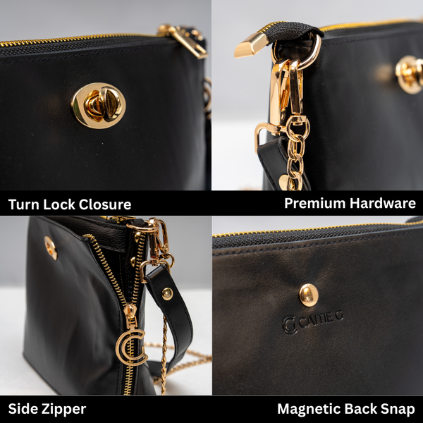 Caitie G Essential Bag - Smooth Black