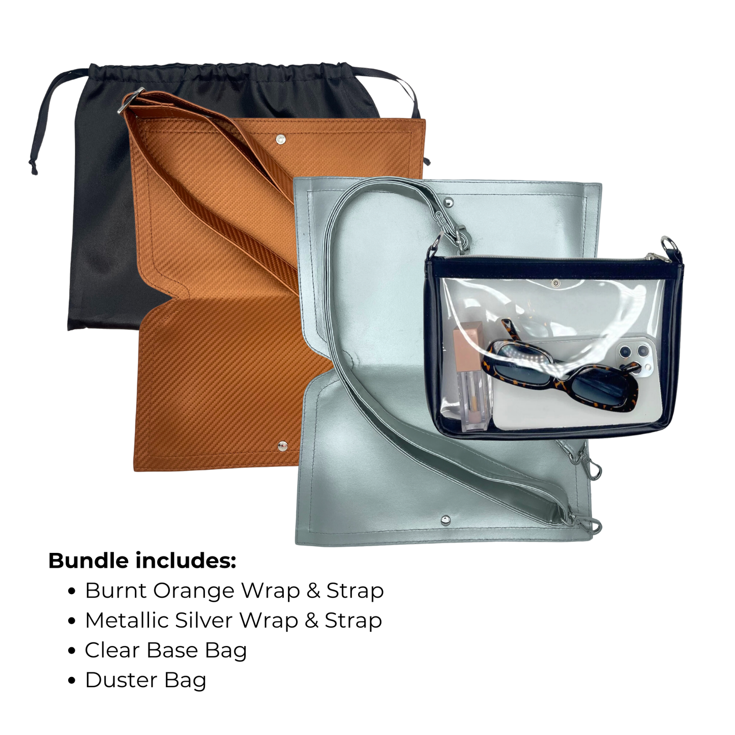 Bundle: Burnt Orange Chevron & Metallic Silver