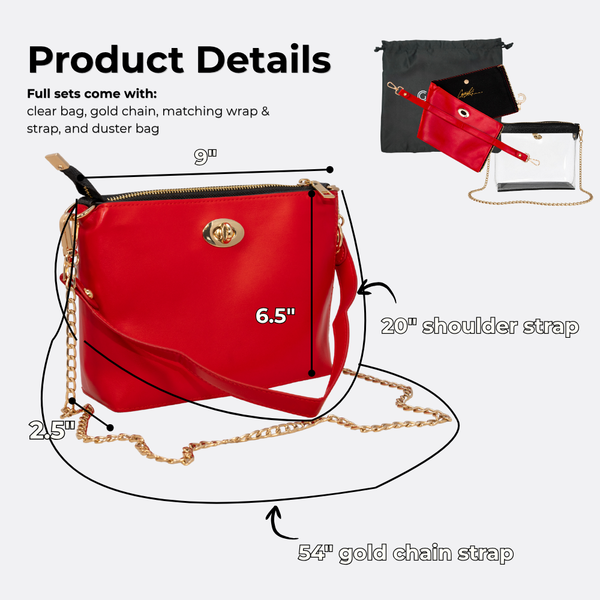 Caitie G Essential Bag - Smooth Red