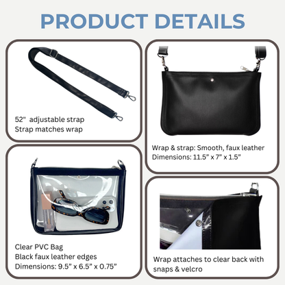 Black and clear purse sales