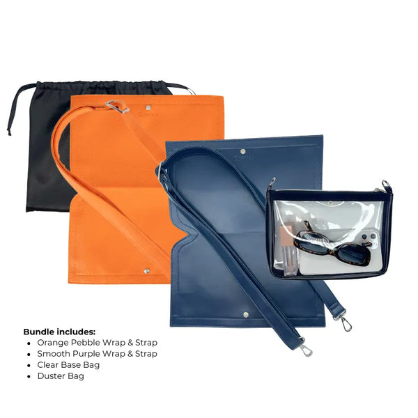 Caitie G- Bundle - Orange Pebble & Smooth Navy-