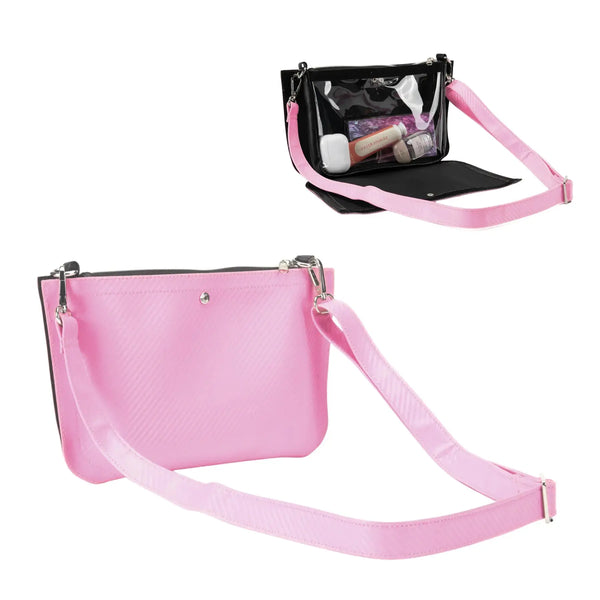 Caitie G- Bundle - Pink Chevron, Smooth Camel, Metallic Silver, Smooth Black-