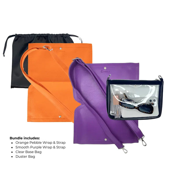 Caitie G- Bundle: Orange Pebble & Smooth Purple-
