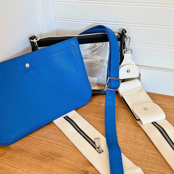 Caitie G- Bundle: Royal Blue Pebble + Ivory Stashie-