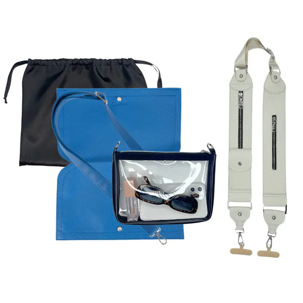 Caitie G- Bundle: Royal Blue Pebble + Ivory Stashie-