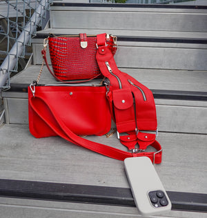 Caitie G- Bundle: Signature Alligator Red Full Set + Original Smooth Red Full Set + Red Stashie-