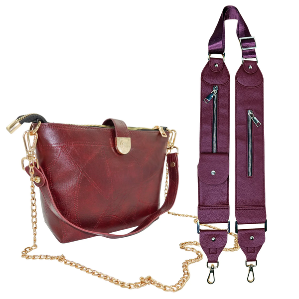 Caitie G- Bundle: Signature Maroon Stitched Full Set + Maroon Stashie-