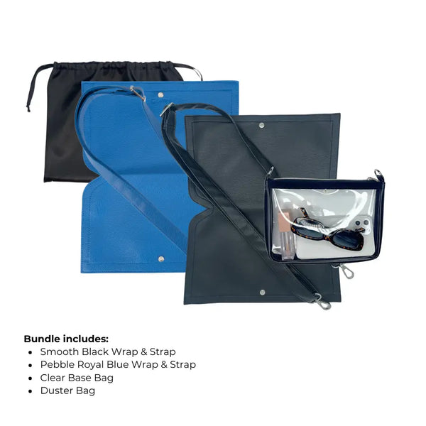 Caitie G- Bundle: Smooth Black & Royal Blue Pebble-
