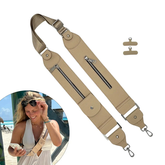 Caitie G- Bundle: Smooth Camel Purse Set + Sand Stashie-