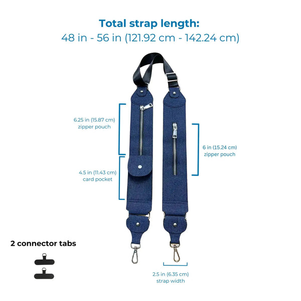 Caitie G- Bundle: Smooth Navy Purse + Blue Denim Stashie-