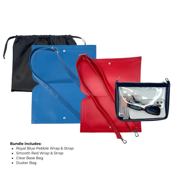 Caitie G- Bundle: Smooth Red + Royal Blue Pebble-