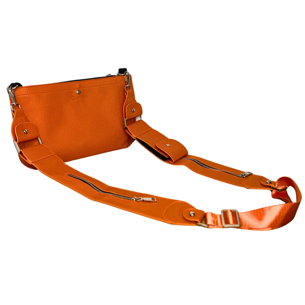 Caitie G- Bundle: The Original Pebble Orange Purse + Orange Stashie-