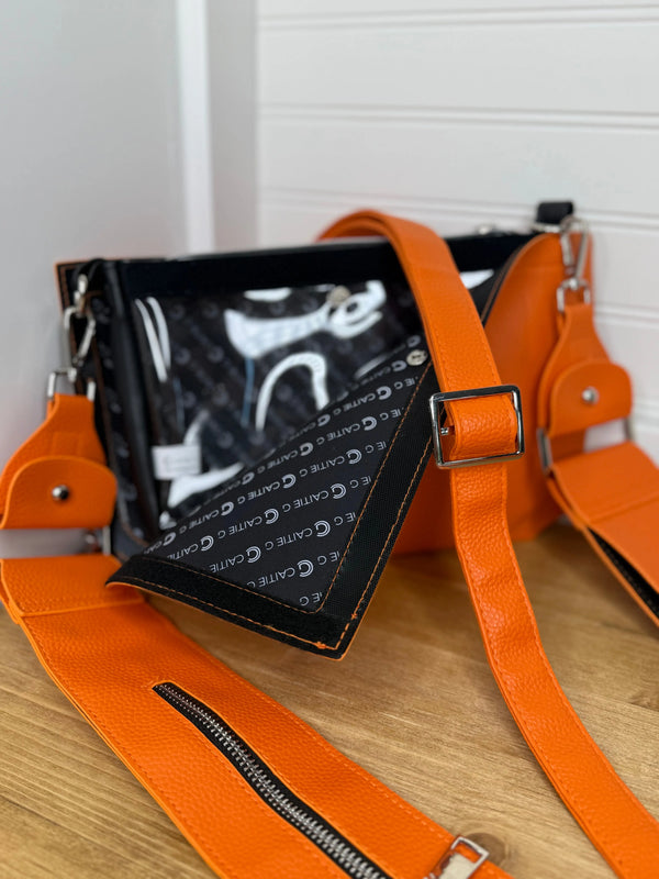 Caitie G- Bundle: The Original Pebble Orange Purse + Orange Stashie-
