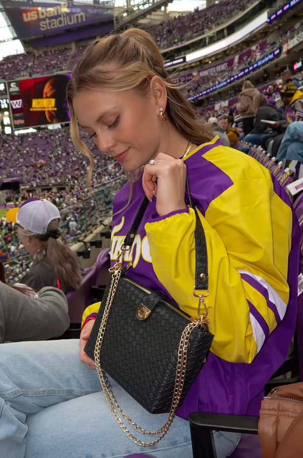 Caitie G- Caitie G Signature Bag - Black Woven-