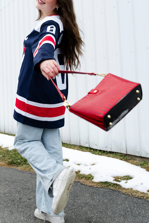 Caitie G- Caitie G Signature Bag - Red Alligator-