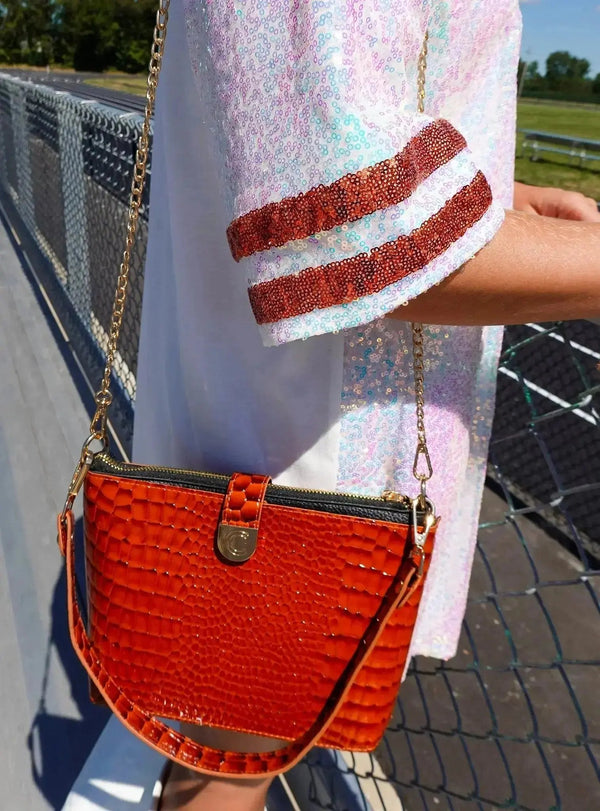 Caitie G- PREORDER: Bundle: Signature Clear Bag, Orange Alligator Wrap & Strap, Black Alligator Wrap & Strap (Copy) (Copy) (Copy)-