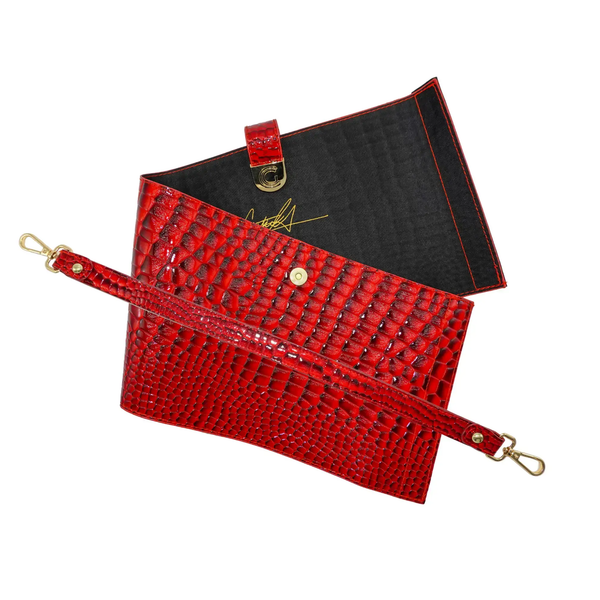 Caitie G- PREORDER: Bundle: Signature Clear Bag, Red Alligator Wrap & Strap, Black Alligator Wrap & Strap (Copy) (Copy)-