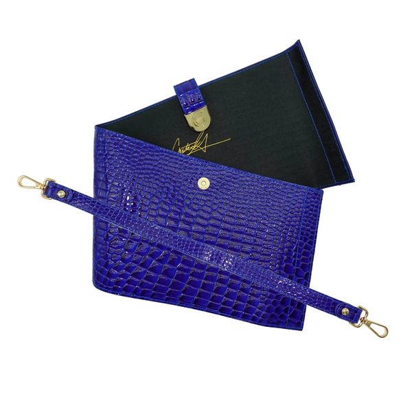 Caitie G- PREORDER: Bundle: Signature Clear Bag, Royal Blue Alligator Wrap & Strap, Black Alligator Wrap & Strap (Copy) (Copy)-