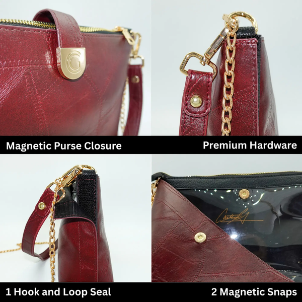 Caitie G- PREORDER: Bundle: Signature Maroon Stitched Full Set + Maroon Stashie-