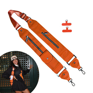 Caitie G- Stashie Strap - Orange-