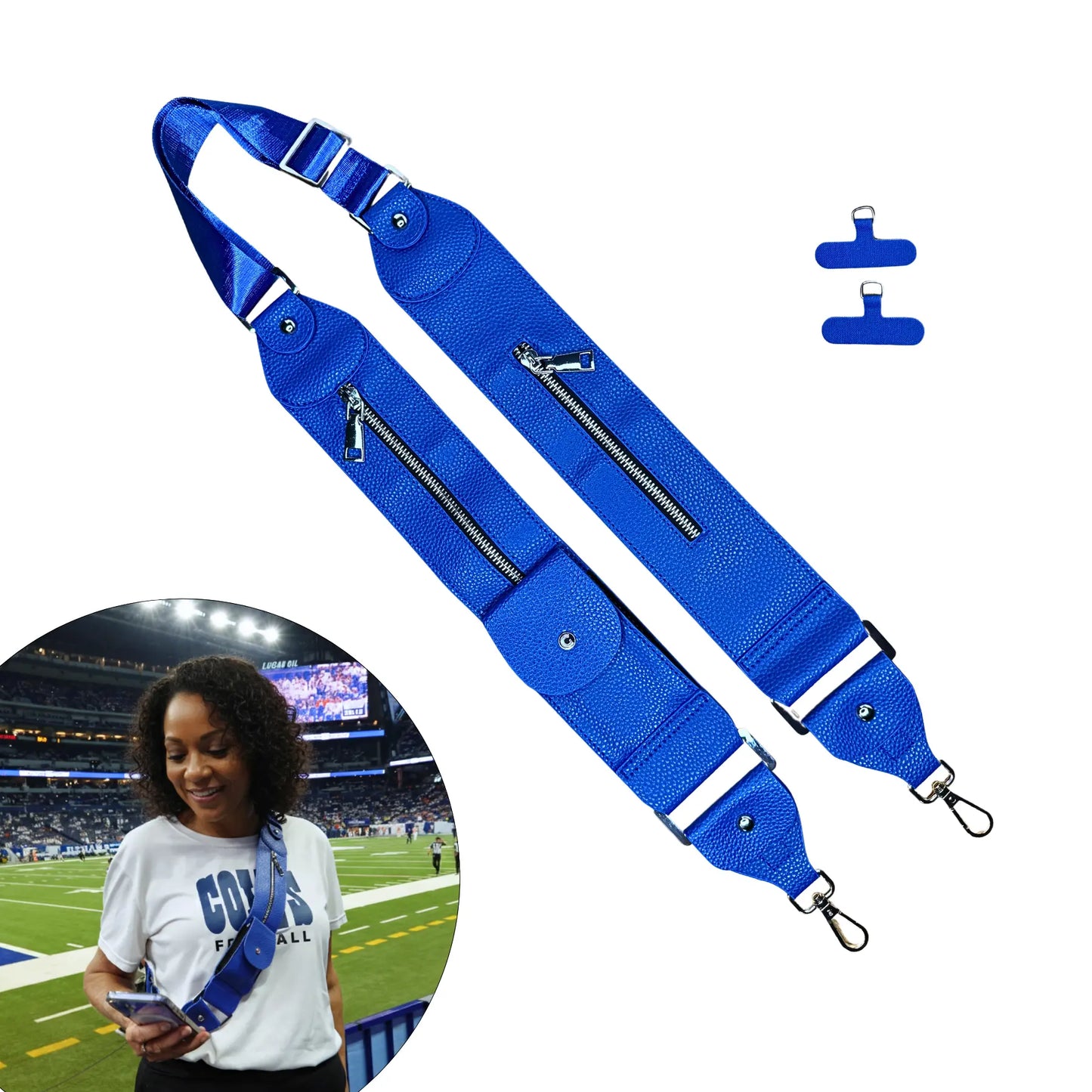 Caitie G- Stashie Strap - Royal Blue-
