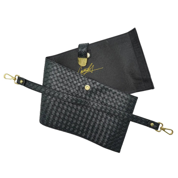 Caitie G- Wrap + Strap for Caitie G Signature Bag (No Clear Bag)- Black Woven